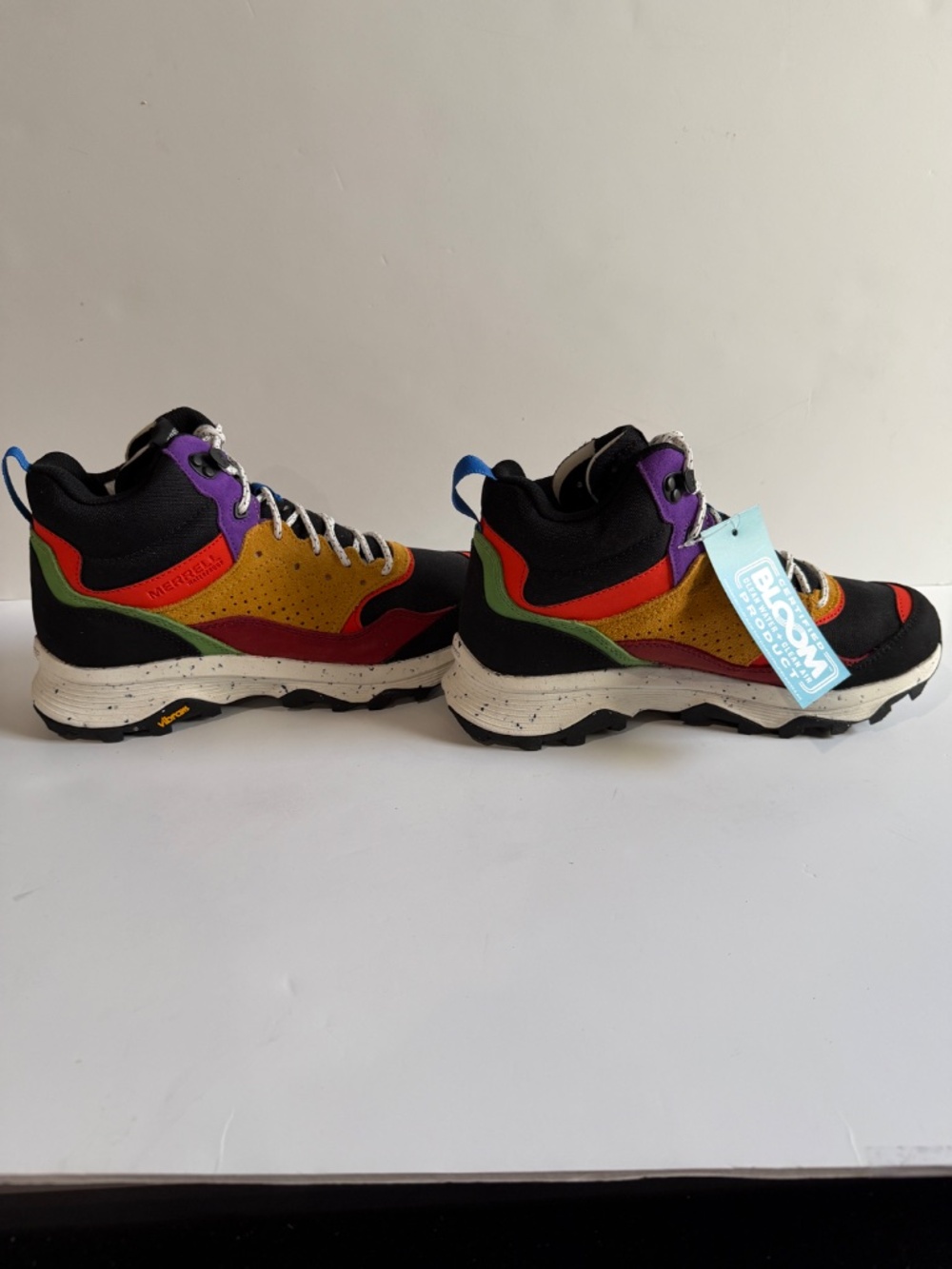 Merrell Speed Solo Mid Waterproof Hiking Outdoor Boots Black Multi Color Men NEW - Picture 8 of 8